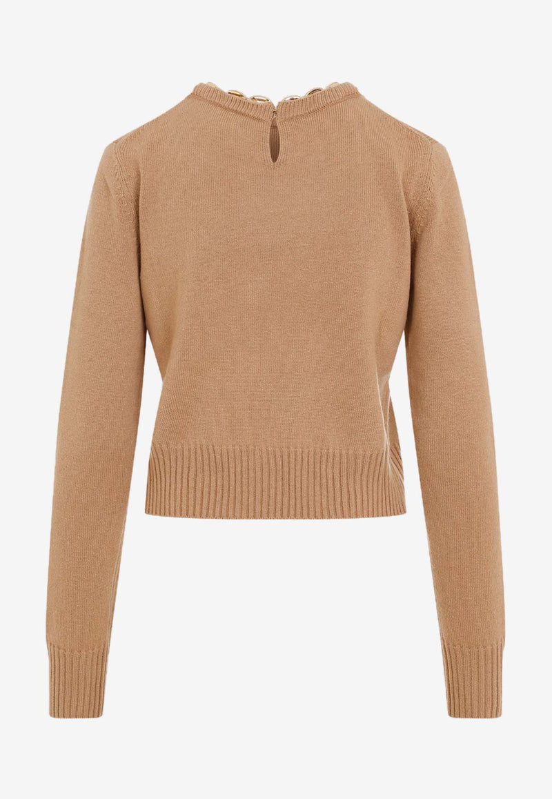 Ribbed Knit Wool Cashmere Sweater