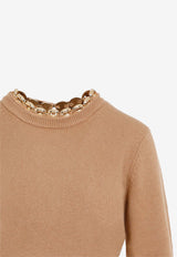 Ribbed Knit Wool Cashmere Sweater