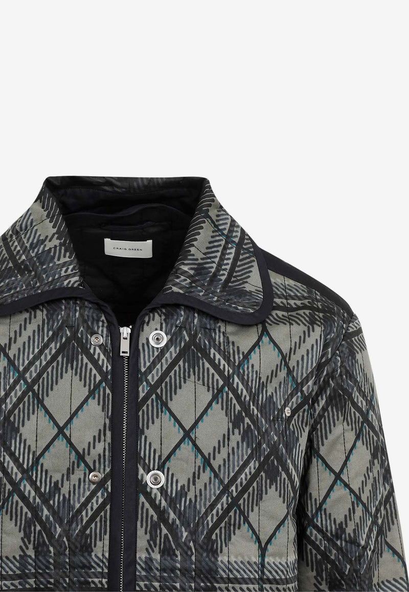 Quilted Plaid Fade Jacket