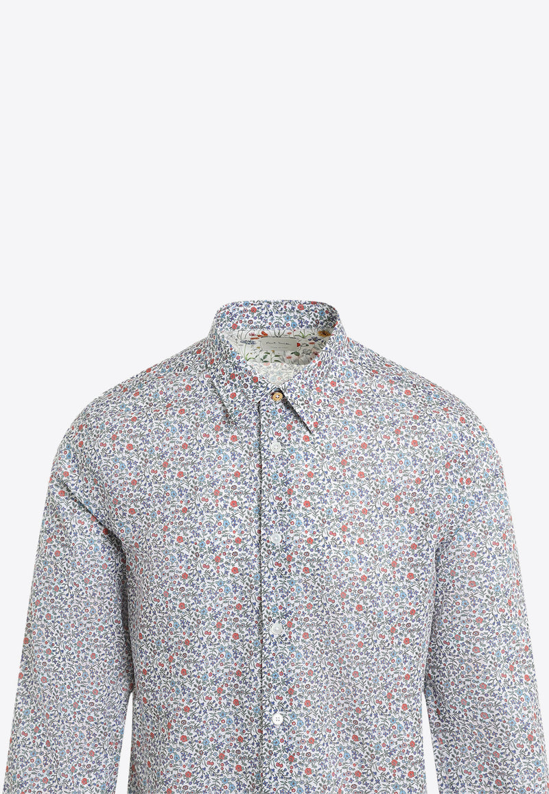 Floral Print Long-Sleeved Shirt