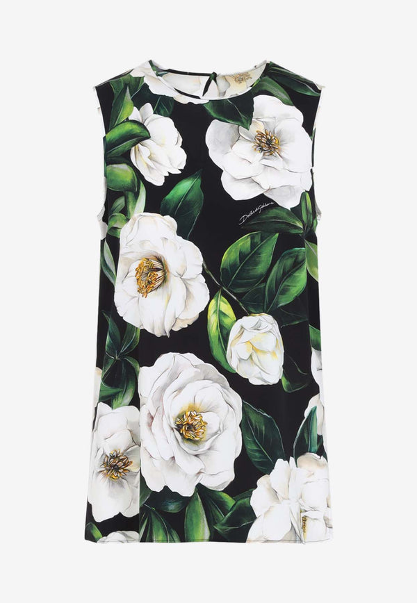 Floral Print Sleeveless Top