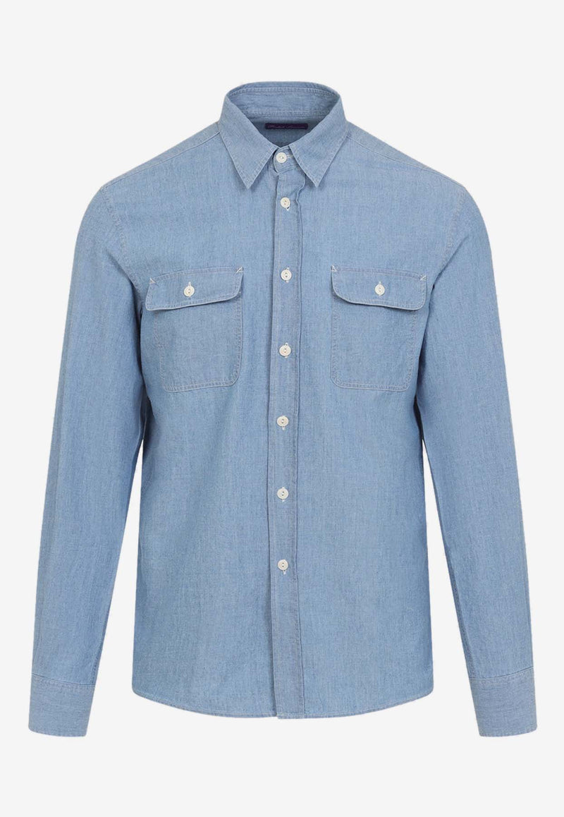 Long-Sleeved Denim Shirt