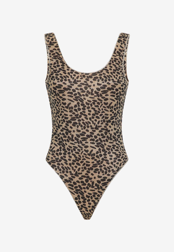 Lumiere Maillot Leopard Print One-Piece Swimsuit