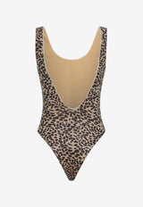 Lumiere Maillot Leopard Print One-Piece Swimsuit