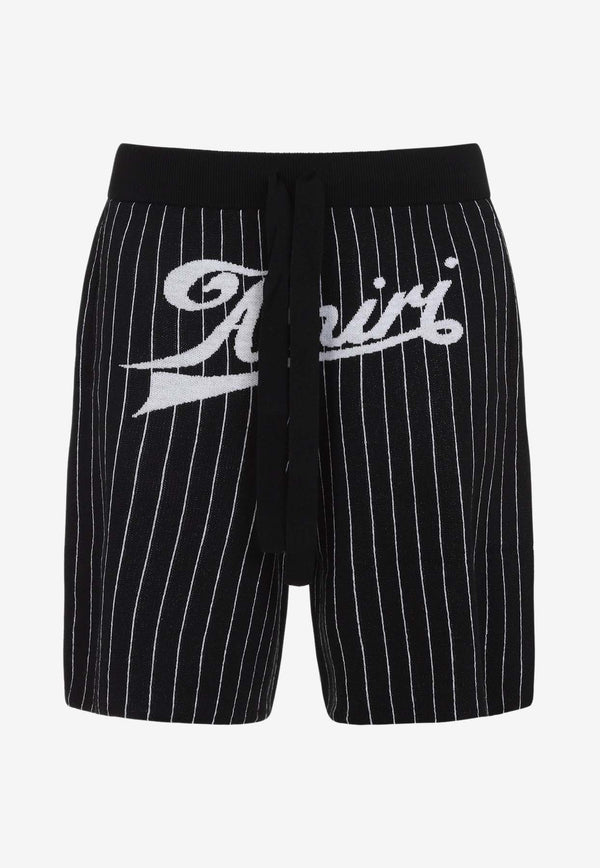 Pinstripe Wool Logo Short