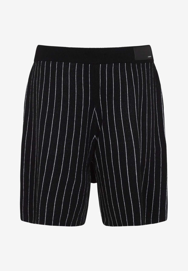 Pinstripe Wool Logo Short