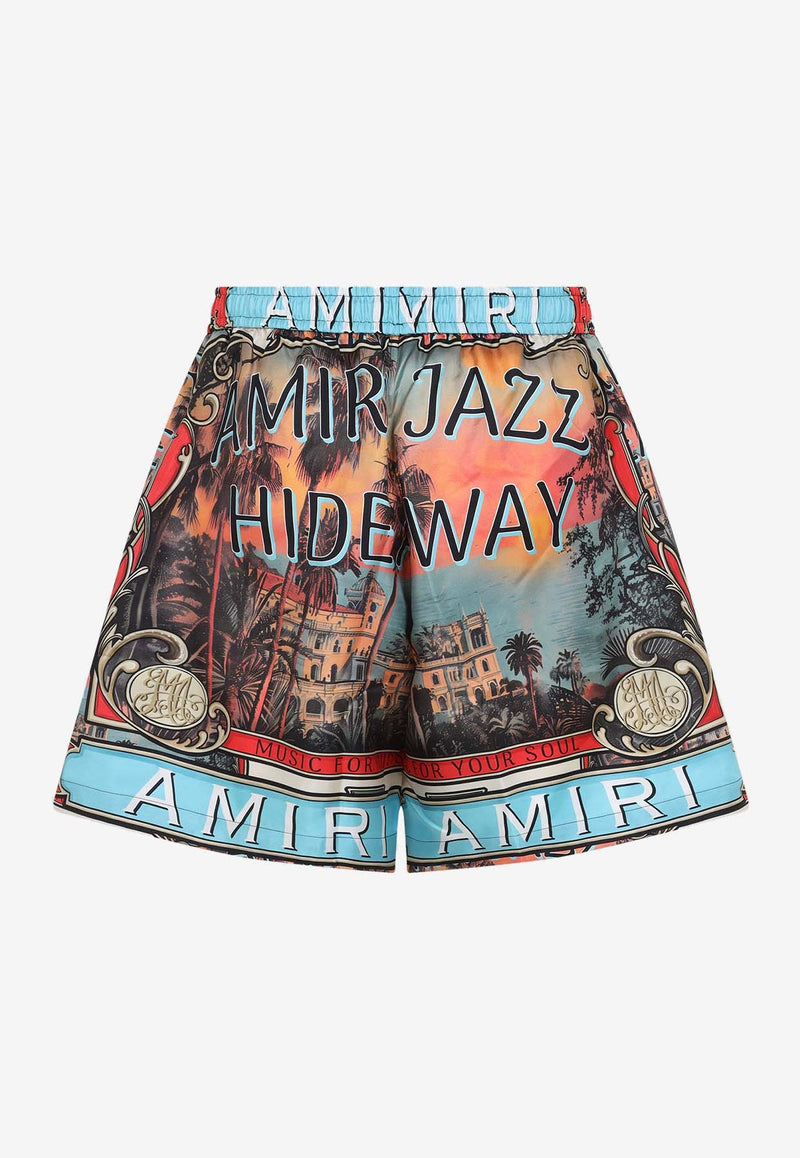 Jazz Hideway Printed Silk Short