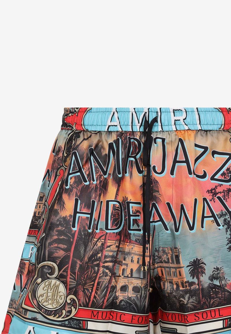 Jazz Hideway Printed Silk Short