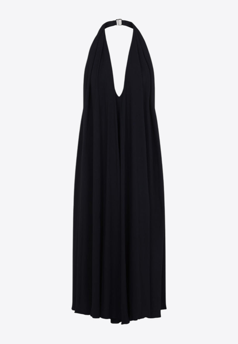 The Norma Draped Maxi Halter Dress