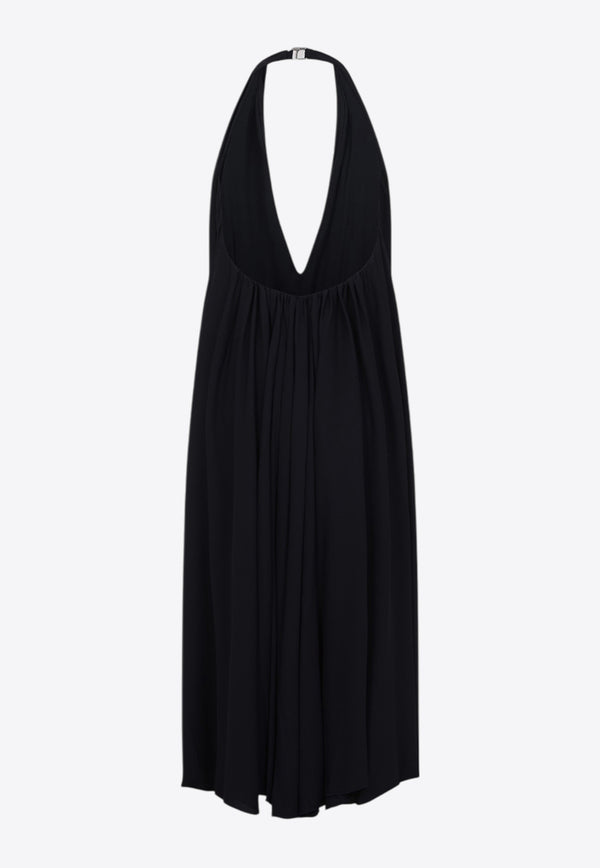 The Norma Draped Maxi Halter Dress