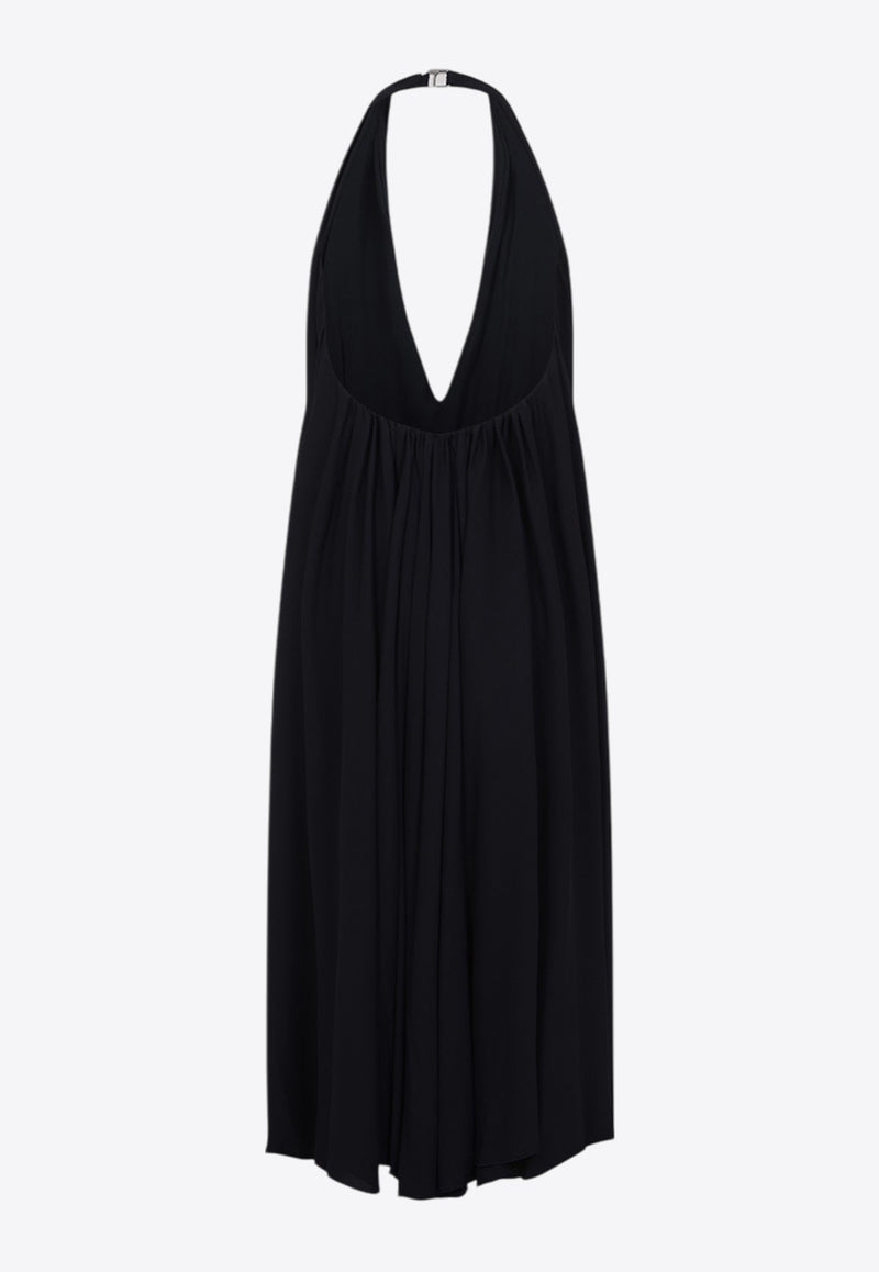 The Norma Draped Maxi Halter Dress