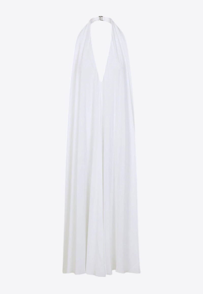 The Norma Draped Maxi Halter Dress