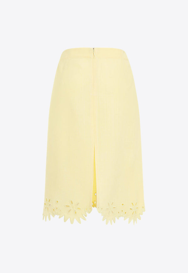 Embroidered Midi Skirt