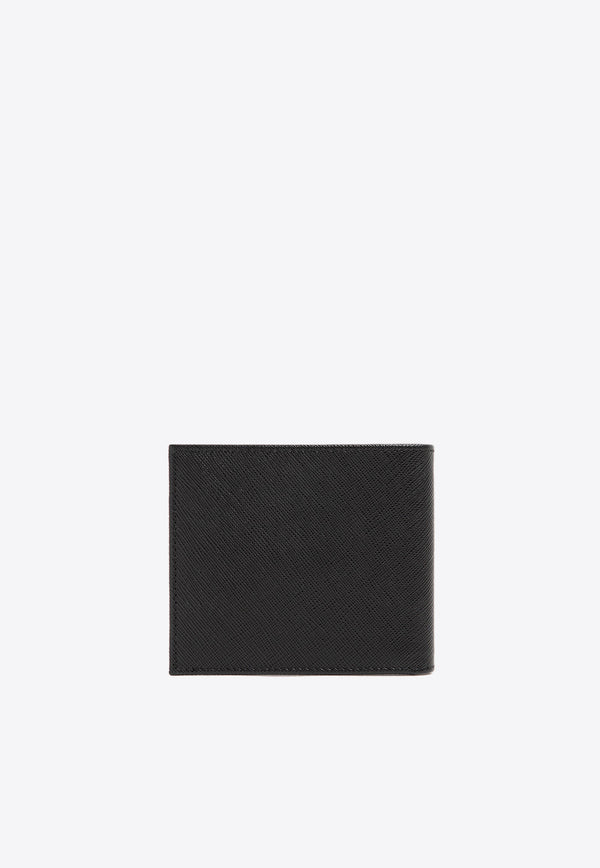 Triangle Logo Saffiano Leather Wallet