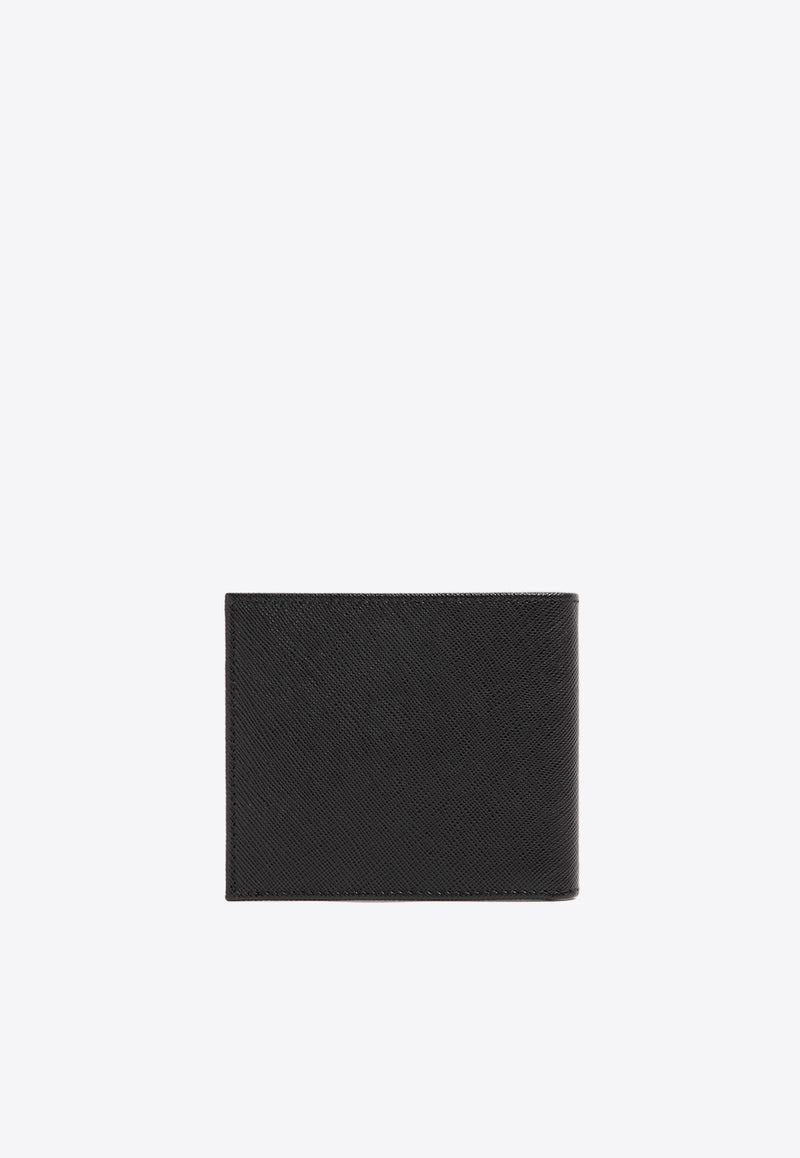 Triangle Logo Saffiano Leather Wallet