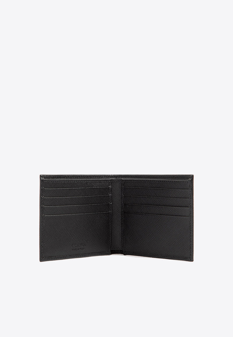 Triangle Logo Saffiano Leather Wallet