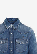 Long-Sleeved Denim Shirt