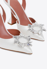 Begum 95 Crystal Embellished Satin Pumps