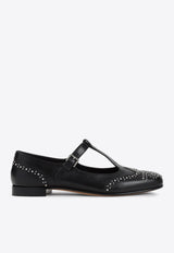 Opal Met Nappa Leather Ballet Flats