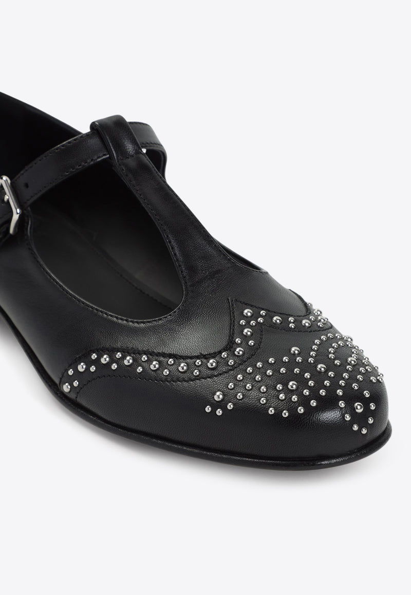 Opal Met Nappa Leather Ballet Flats