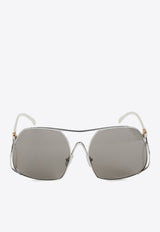 Ombre Oversized Square Sunglasses