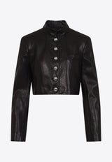 Samuelson Cropped Leather Jacket