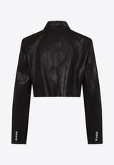 Samuelson Cropped Leather Jacket