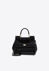 Medium Sicily Top Handle Bag in Patent Leather