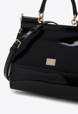 Medium Sicily Top Handle Bag in Patent Leather