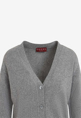 V-neck Wool and Cashmere Cardigan