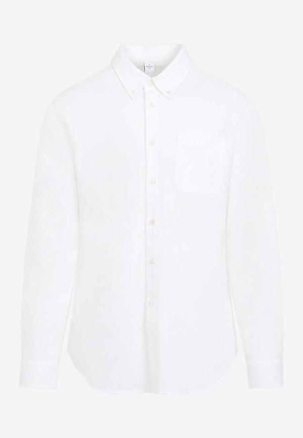 Berluti Scritto Pocket Long-Sleeved Shirt White R26JSL16.001-000 BLANC OPTIQUE