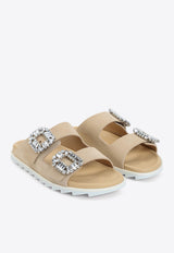 Slidy Strass Buckle Sandals