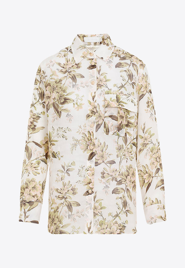 Floral Long-Sleeved Shirt