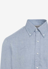 Button-Down Long-Sleeved Shirt