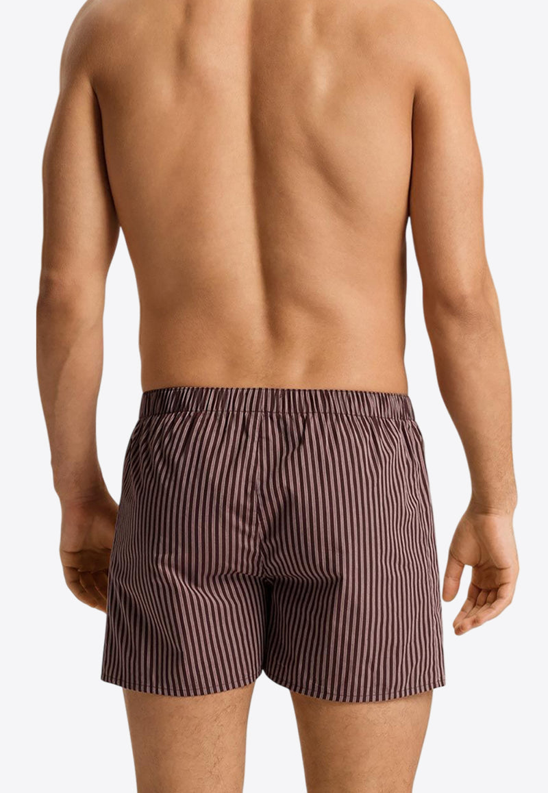 Hanro Fancy Woven Stripe Boxers Maroon 074013-2863MAROON