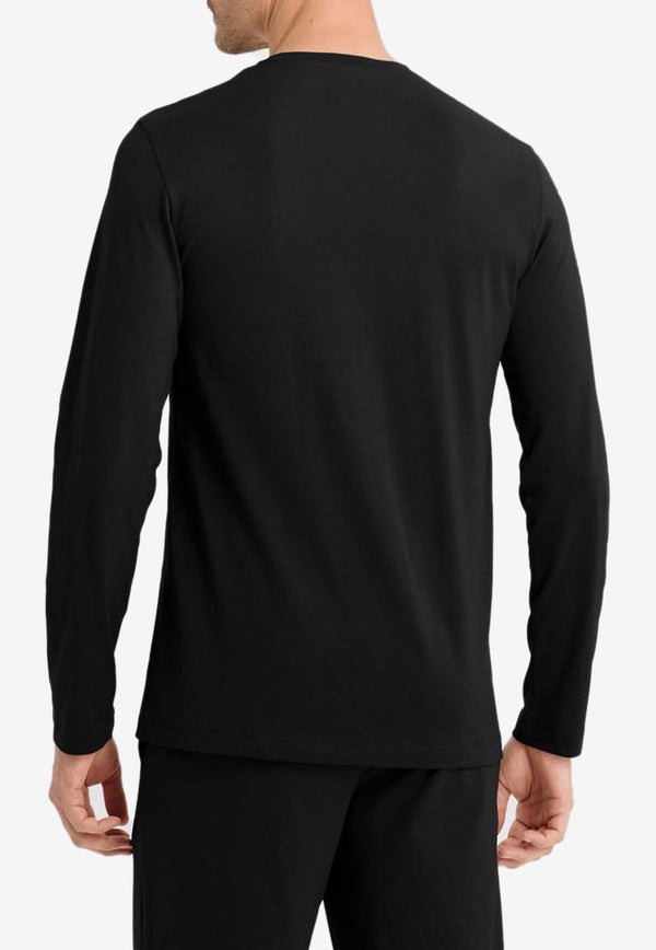 HANRO Basic Long-Sleeved T-shirt Black 075431-0019BLACK