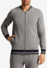 HANRO Zip-Up Bomber Jacket Gray 075941-2892GREY