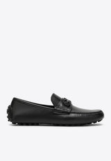 Salvatore Ferragamo Grazioso Gancini Calf Leather Loafers Black 07680433ELE/O_FERRA-NR