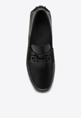 Salvatore Ferragamo Grazioso Gancini Calf Leather Loafers Black 07680433ELE/O_FERRA-NR