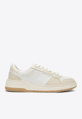 Salvatore Ferragamo Dennis Low-Top Leather and Mesh Sneakers White 0769613MLE/O_FERRA-PB