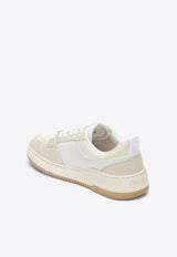 Salvatore Ferragamo Dennis Low-Top Leather and Mesh Sneakers White 0769613MLE/O_FERRA-PB