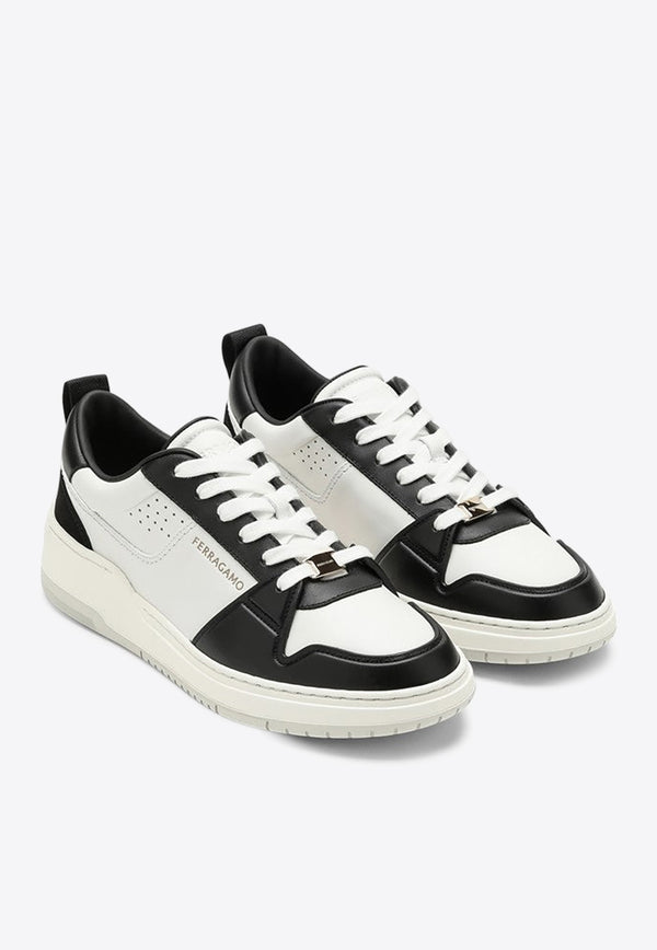 Salvatore Ferragamo Dennis Low-Top Calf Leather Sneakers White 0770882MLE/O_FERRA-NB