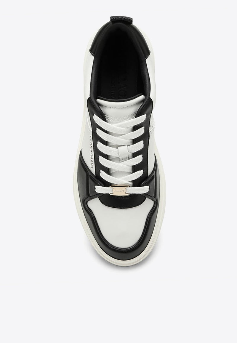 Salvatore Ferragamo Dennis Low-Top Calf Leather Sneakers White 0770882MLE/O_FERRA-NB