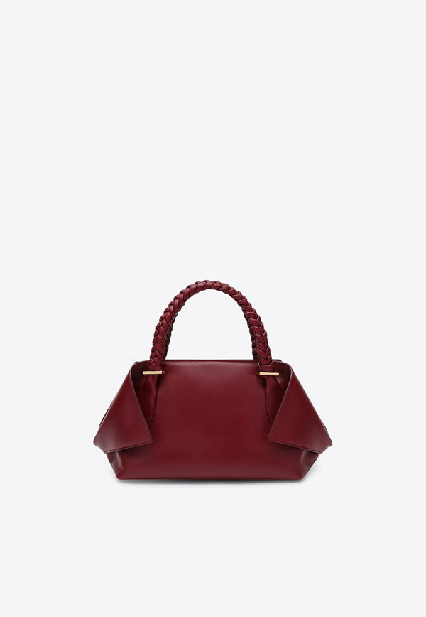 Salvatore Ferragamo Medium Calf Leather Top Handle Bag Burgundy 0781030LE/Q_FERRA-BO