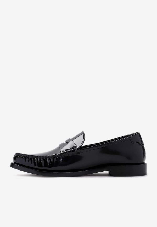 Monogram Penny Loafers in Leather