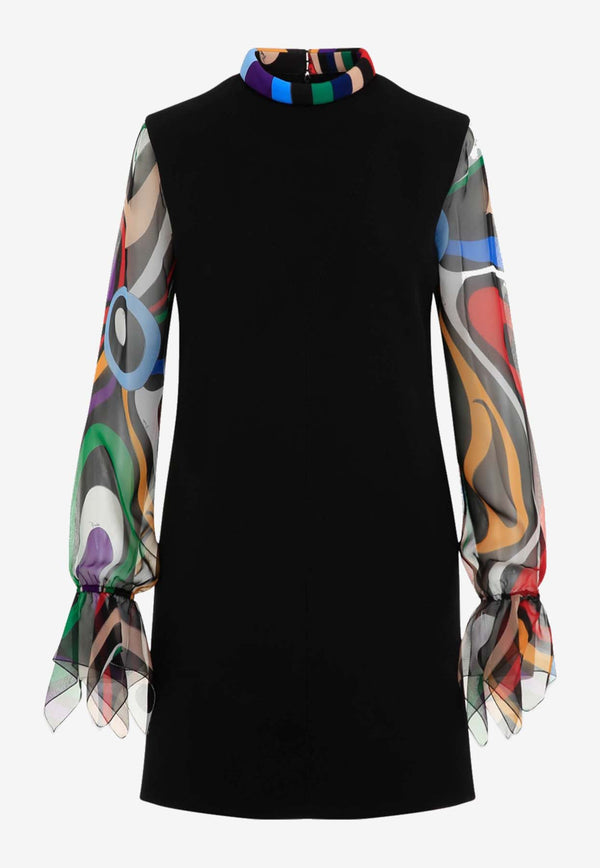 Marmo Print Mini Dress