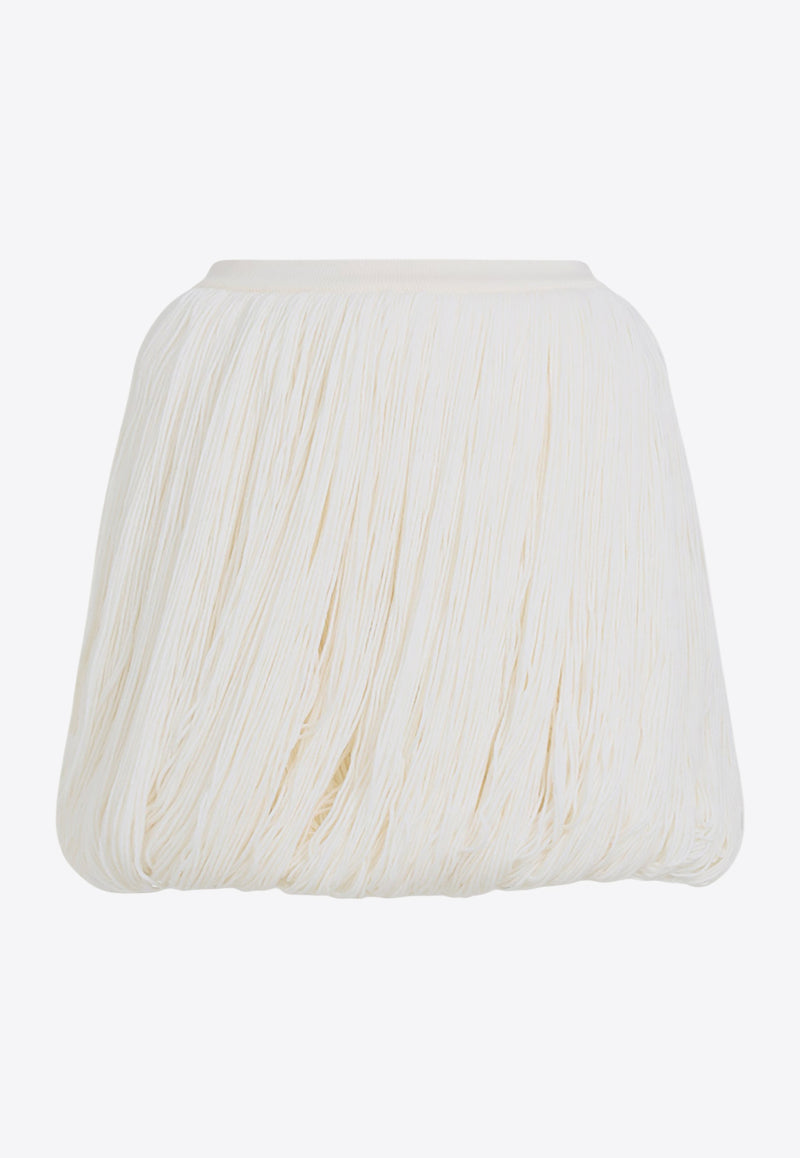 Knitted Fringes Mini Skirt