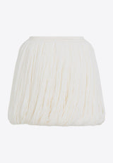 Knitted Fringes Mini Skirt