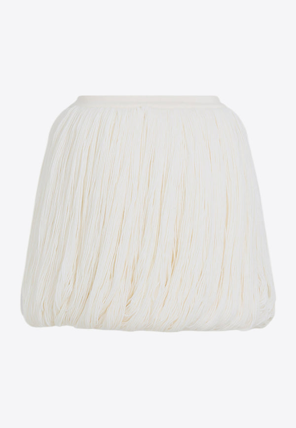 Knitted Fringes Mini Skirt