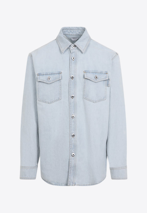 Long-Sleeved Denim Shirt